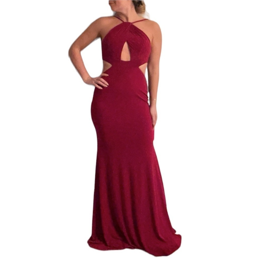 Jovani Evening Gown Cranberry